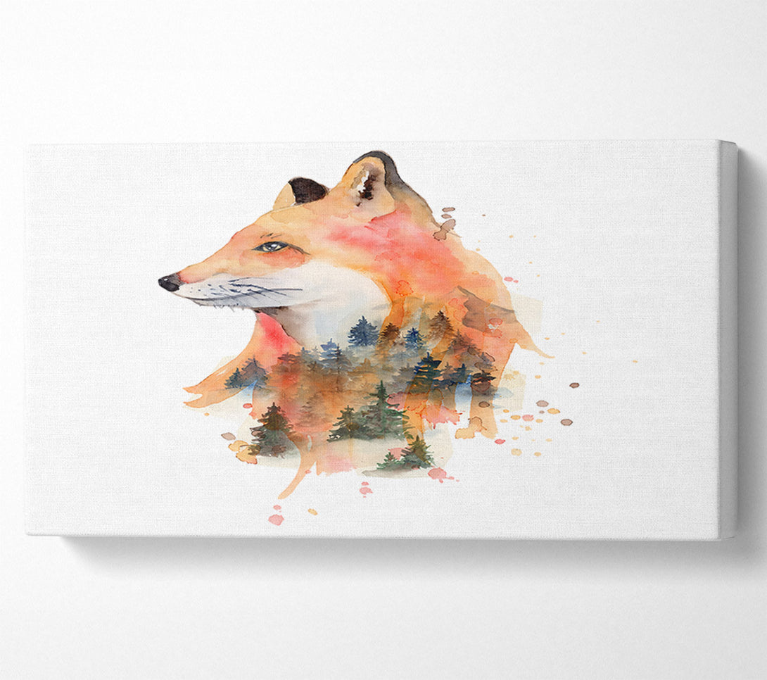  A Canvas Print of The Fox Woodland Canvas Wall Art