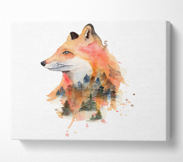  A Canvas Print of The Fox Woodland Canvas Wall Art