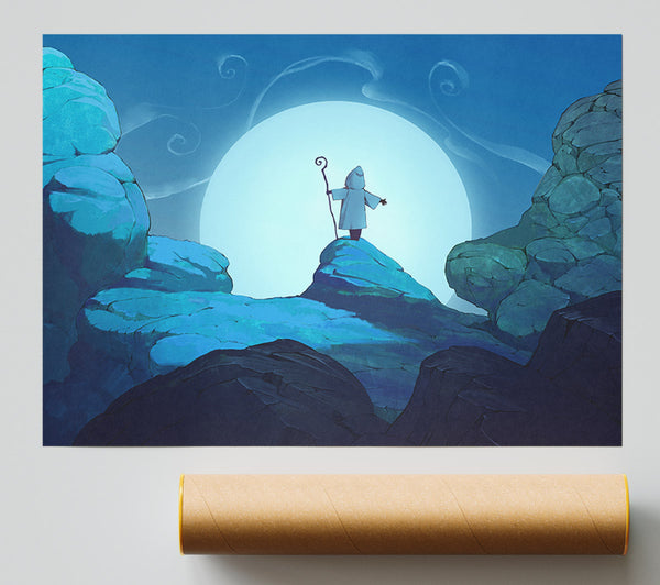 Wizard On The Mountain Top Giclee Print