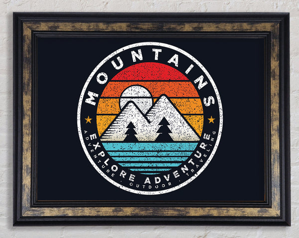 The Mountain Badge Framed Print
