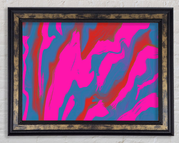 Neon Pink Strikes Framed Print