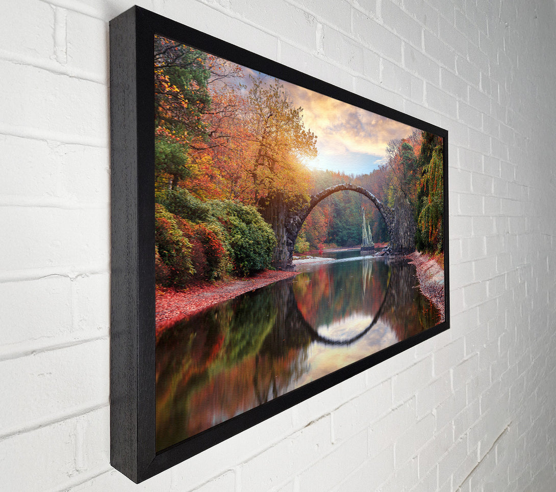  A Canvas Print of Semi Circle Bridge Over The River Canvas Art