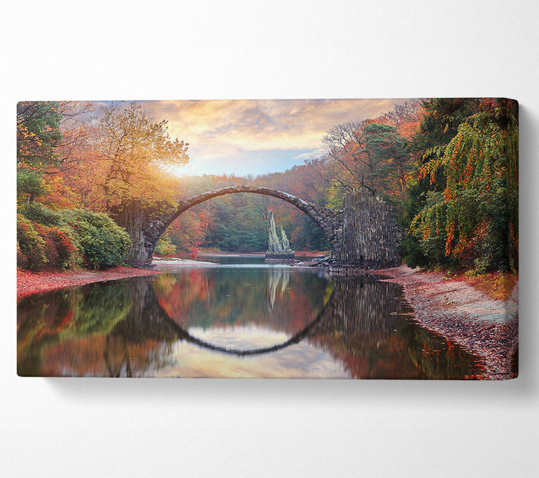  A Canvas Print of Semi Circle Bridge Over The River Canvas Art