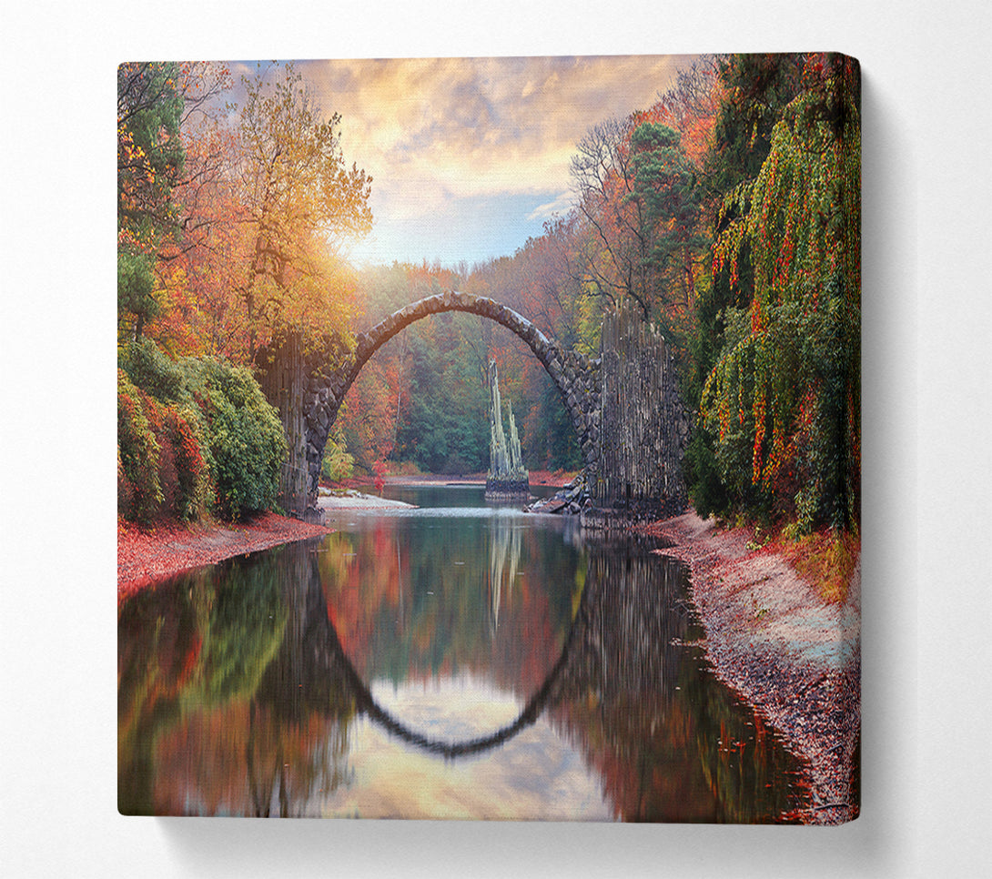  A Canvas Print of Semi Circle Bridge Over The River Canvas Art