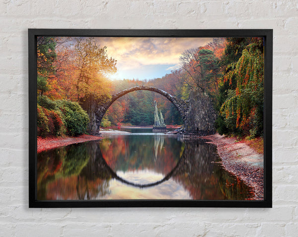 Semi Circle Bridge Over The River Framed Print