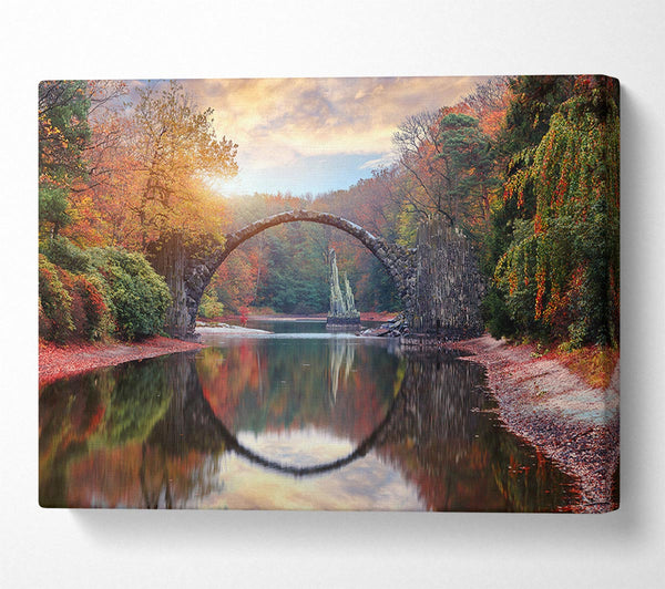  A Canvas Print of Semi Circle Bridge Over The River Canvas Art