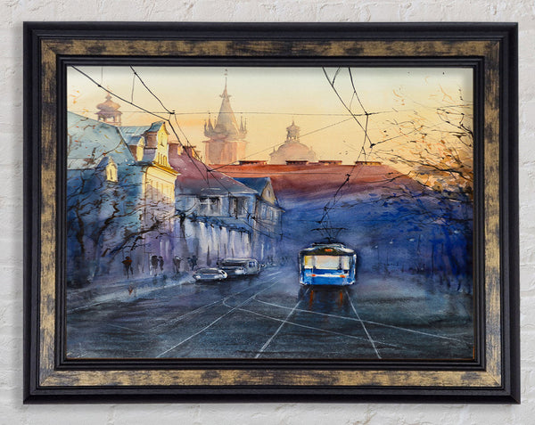 The Train Coming Through The Station Framed Print