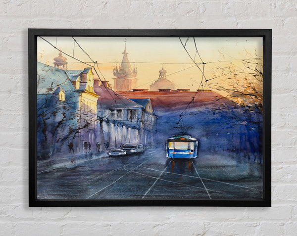 The Train Coming Through The Station Framed Print
