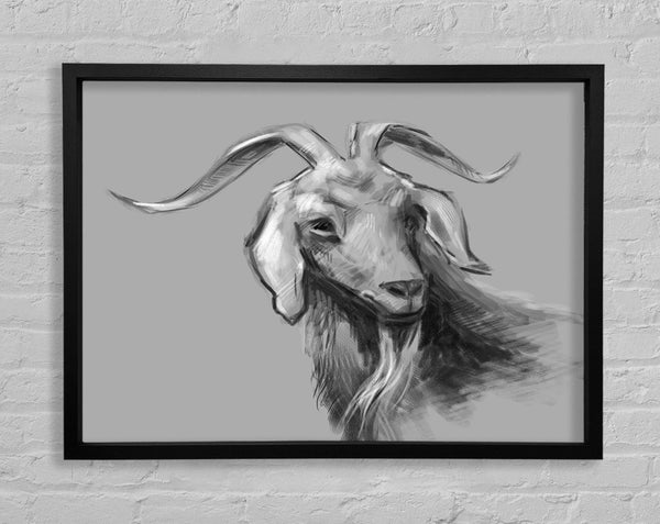 The Sketch Goat Framed Print