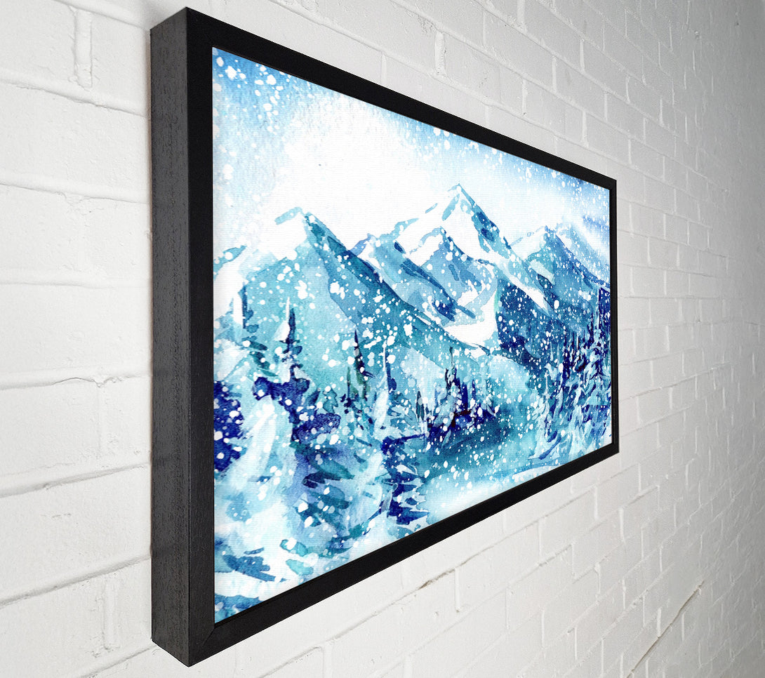  A Canvas Print of Snowy Mountains Bliss Canvas Print