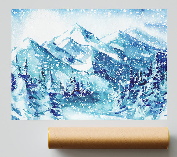 Snowy Mountains Bliss Print