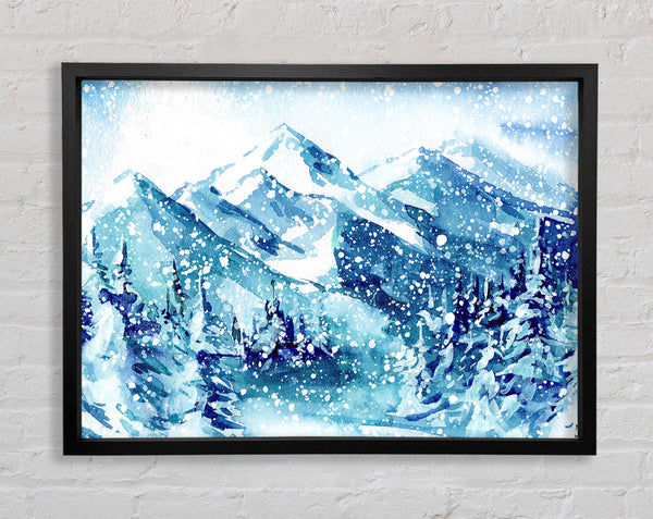 Snowy Mountains Bliss Framed Print