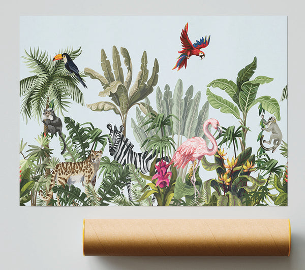 Jungle Paradise Animals Print