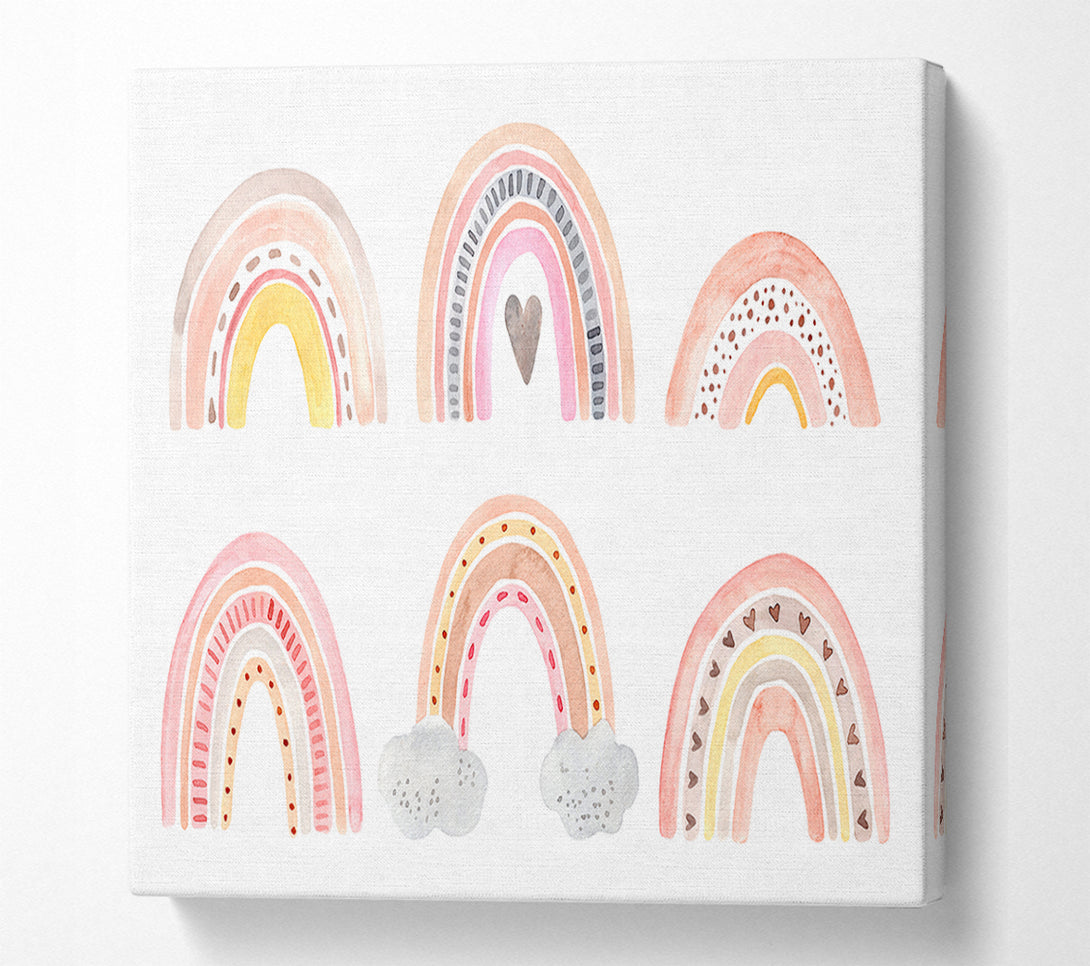  A Canvas Print of Contemporary Rainbows Canvas Print