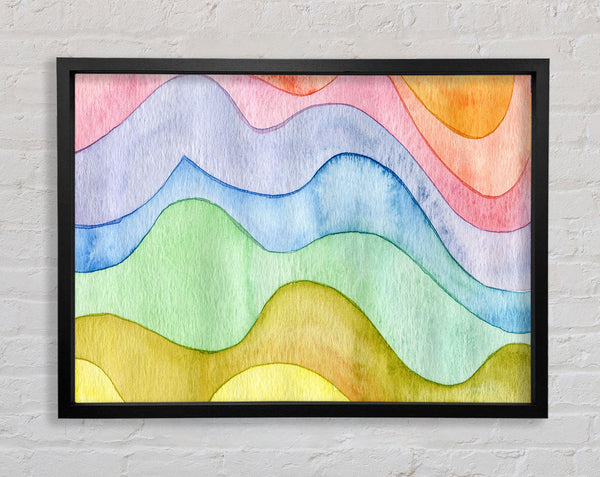 Flow Of The Colour Water Framed Print