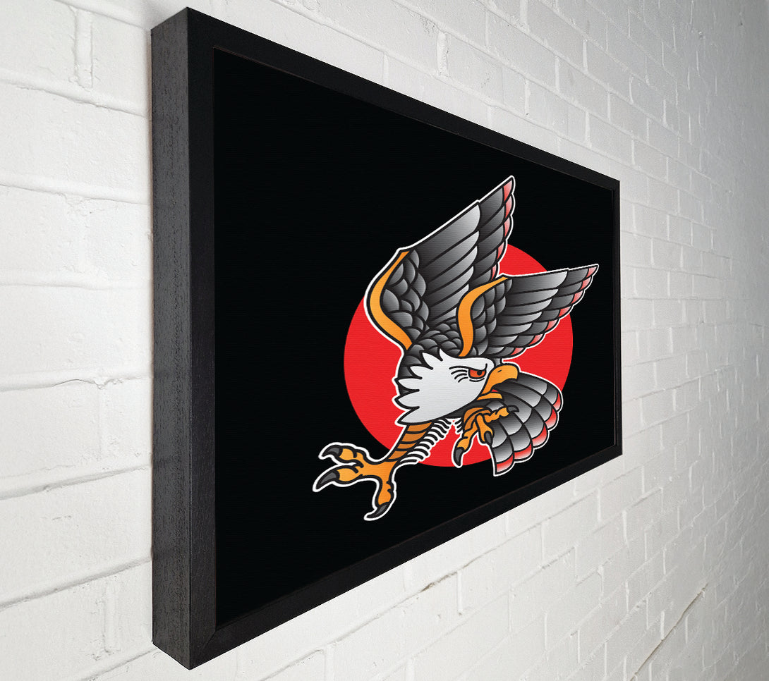  A Canvas Print of Tattoo Eagle Sun Canvas Print