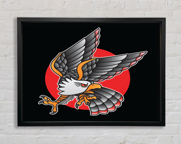 Tattoo Eagle Sun Framed Print