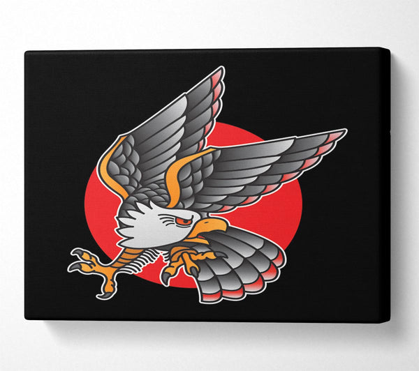  A Canvas Print of Tattoo Eagle Sun Canvas Print