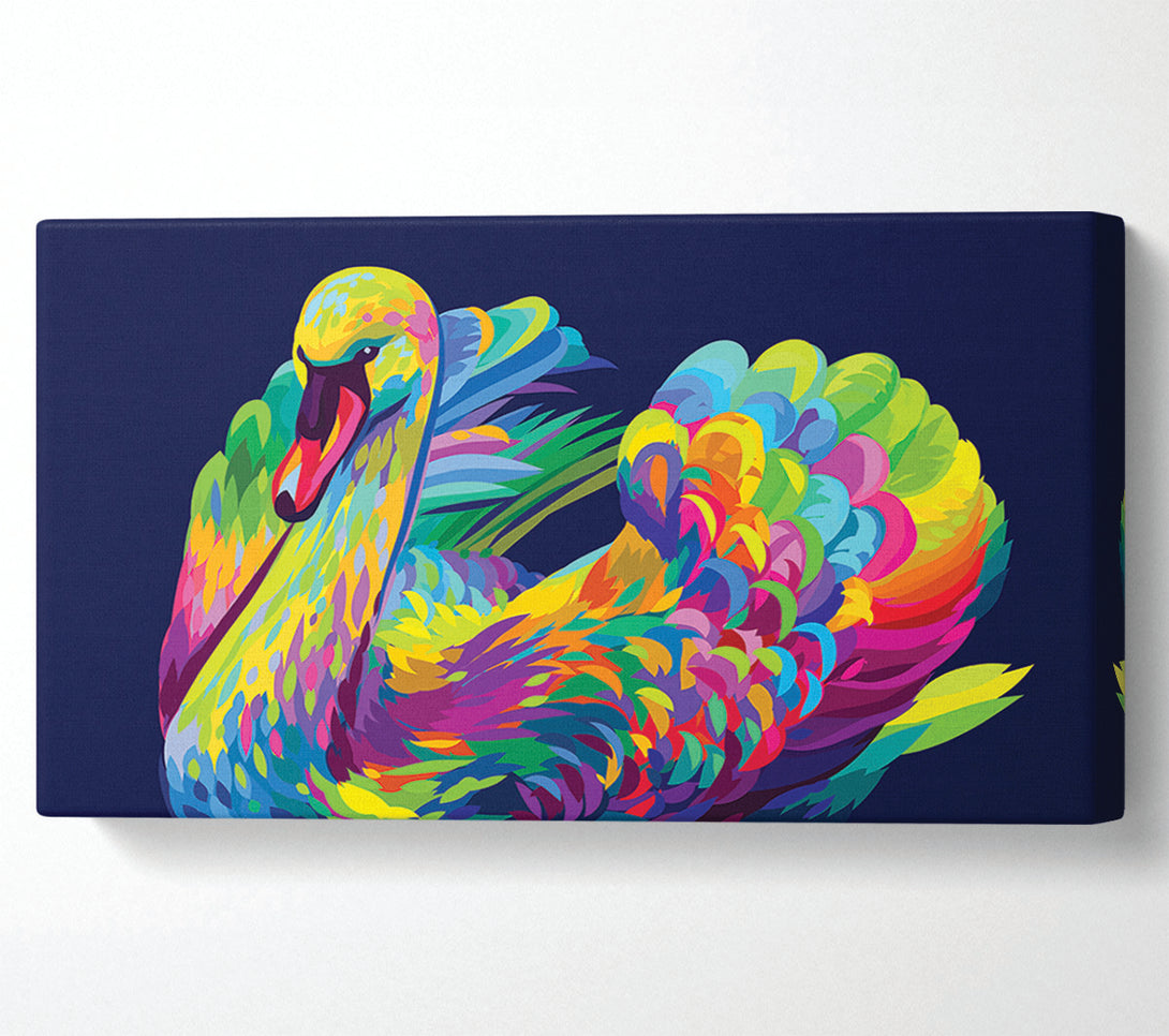  A Canvas Print of The Vibrant Swan Sitting Canvas Print