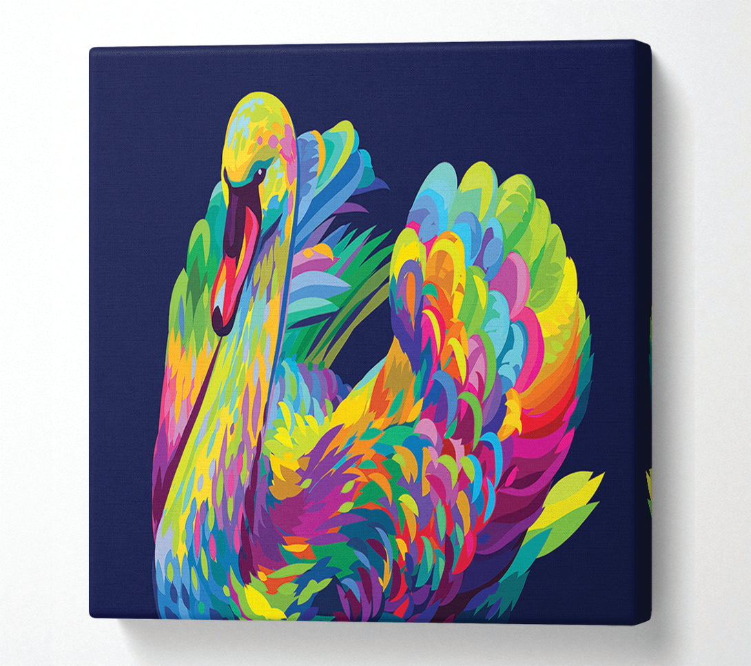  A Canvas Print of The Vibrant Swan Sitting Canvas Print