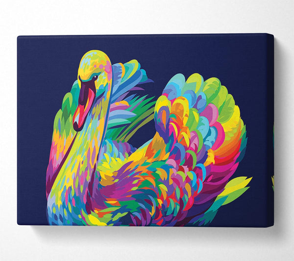  A Canvas Print of The Vibrant Swan Sitting Canvas Print