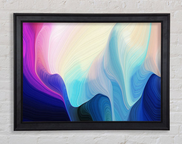 Dropping Colour And Waves Framed Print