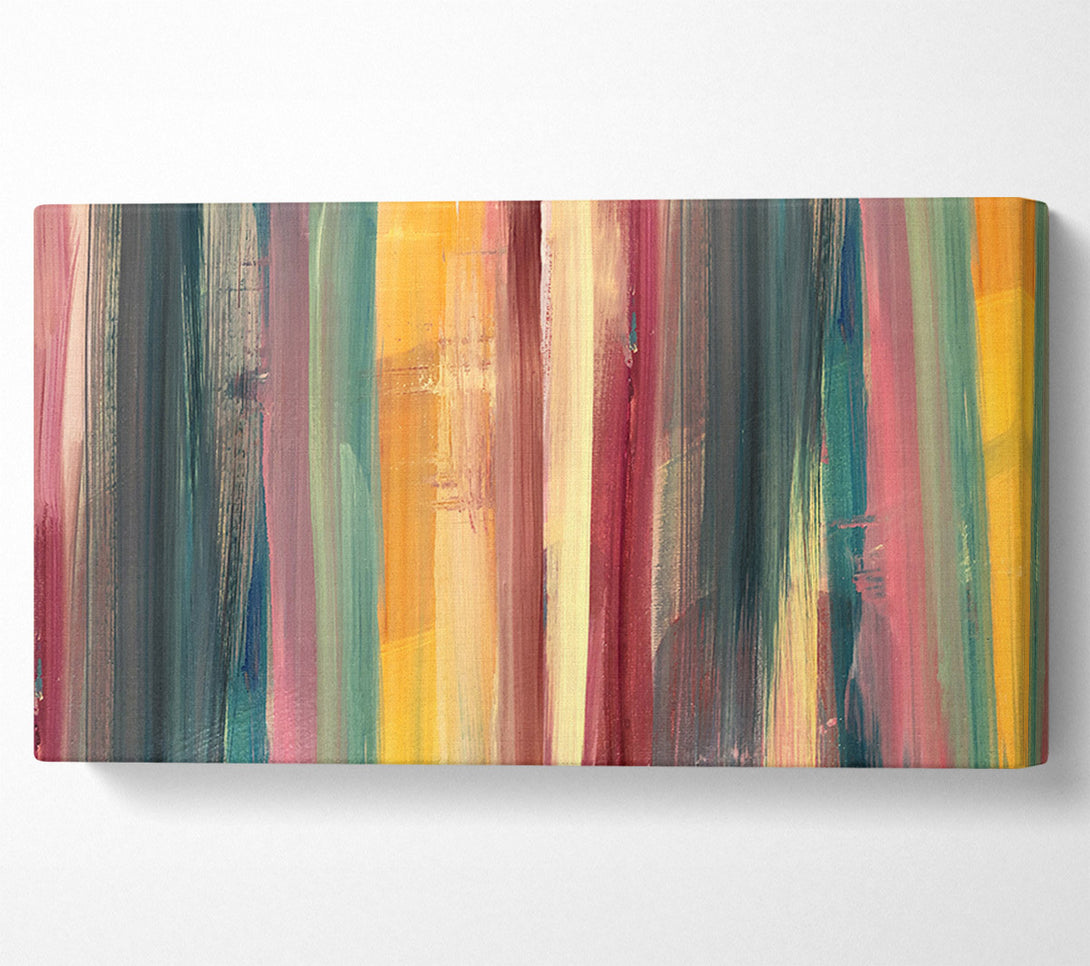  A Canvas Print of Vertical Colour Drop Lines Canvas Art