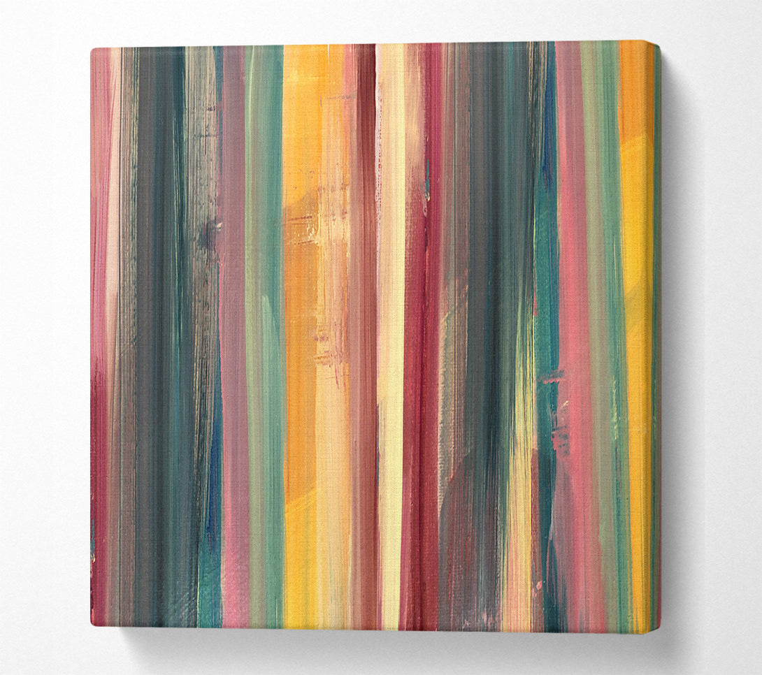  A Canvas Print of Vertical Colour Drop Lines Canvas Art