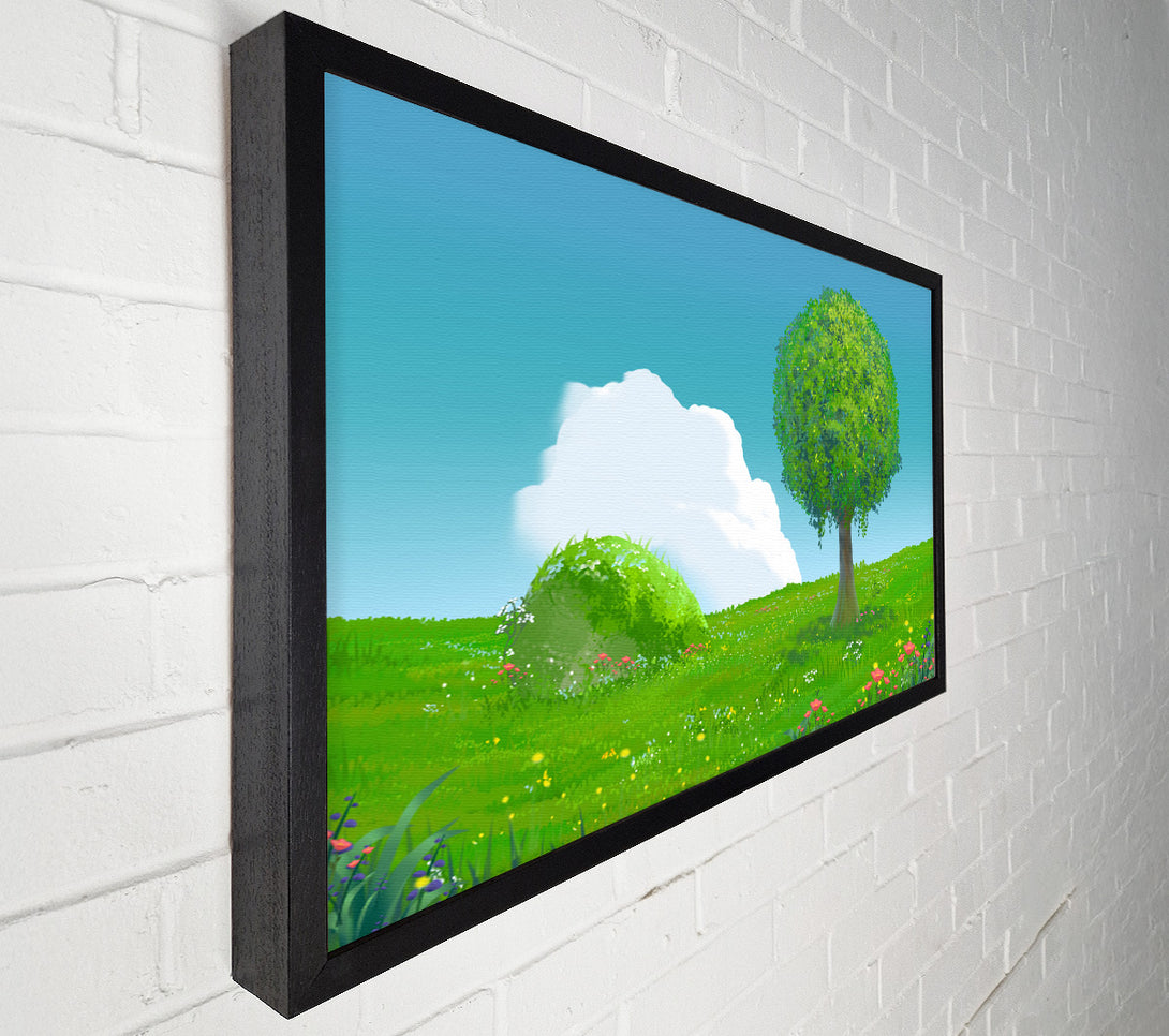  A Canvas Print of The Round Tree Summer Skies Canvas Wall Art