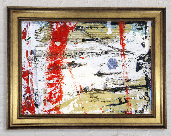 Distorted Red Patch Framed Print