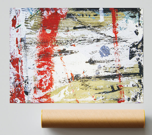 Distorted Red Patch Print