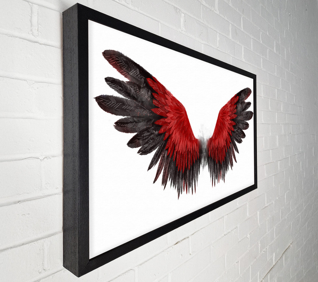  A Canvas Print of The Read Feathers Of A Bird Canvas Print