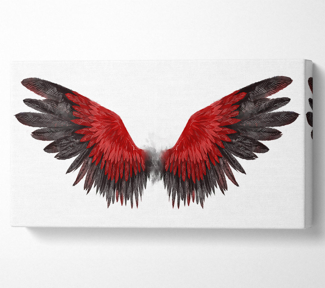  A Canvas Print of The Read Feathers Of A Bird Canvas Print