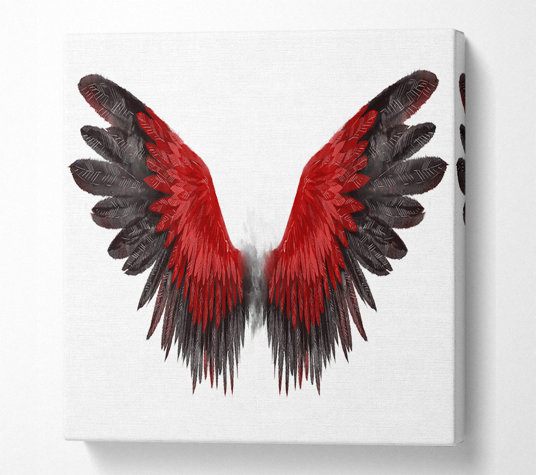  A Canvas Print of The Read Feathers Of A Bird Canvas Print