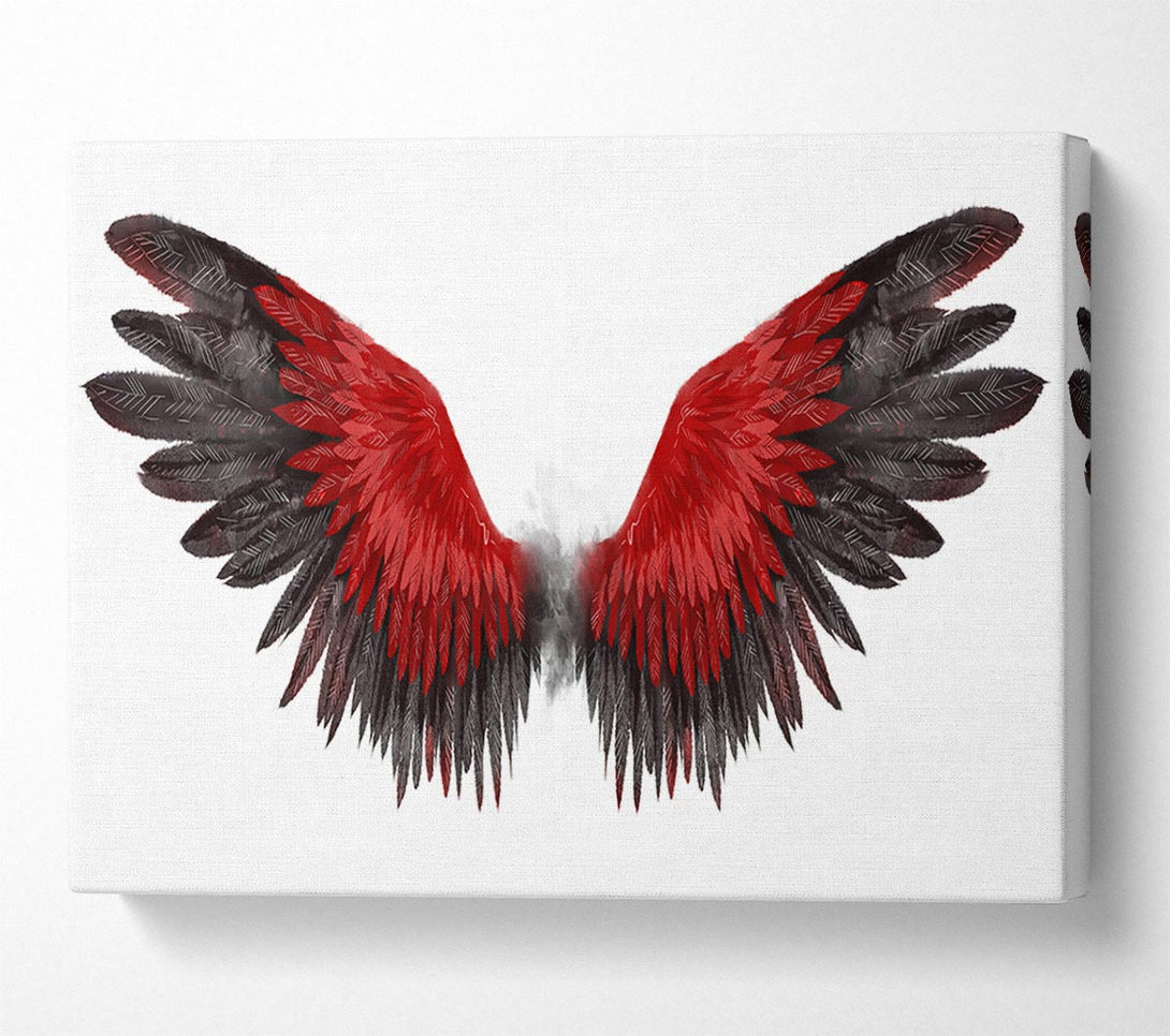  A Canvas Print of The Read Feathers Of A Bird Canvas Print