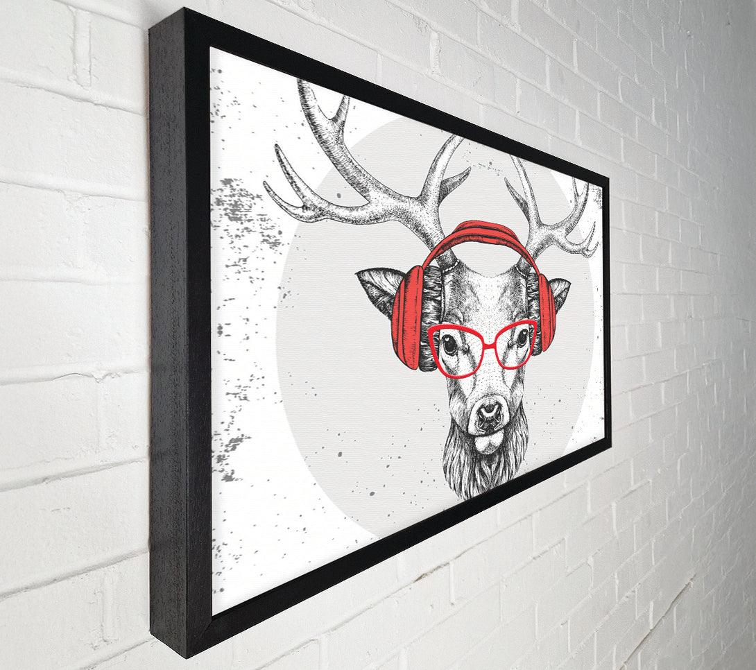  A Canvas Print of The Stag Headphones Canvas Print
