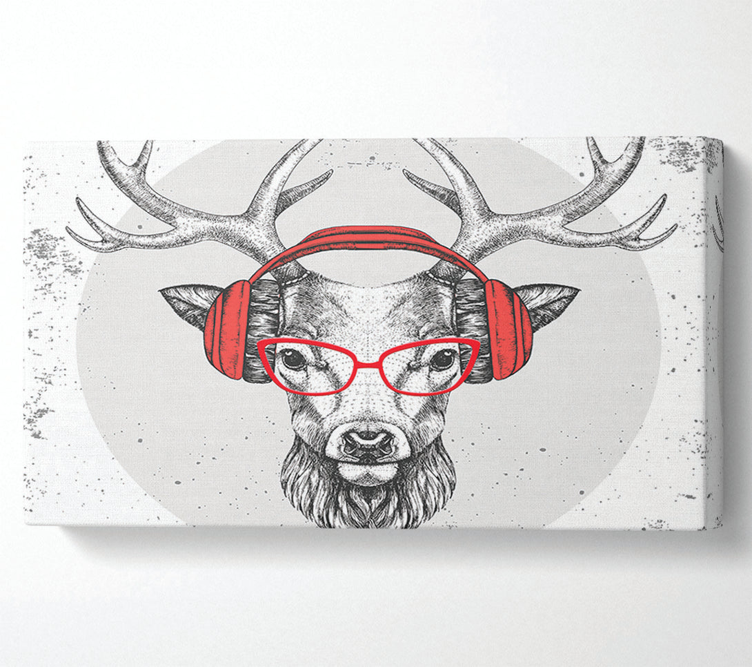  A Canvas Print of The Stag Headphones Canvas Print
