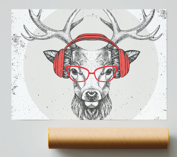 The Stag Headphones Print