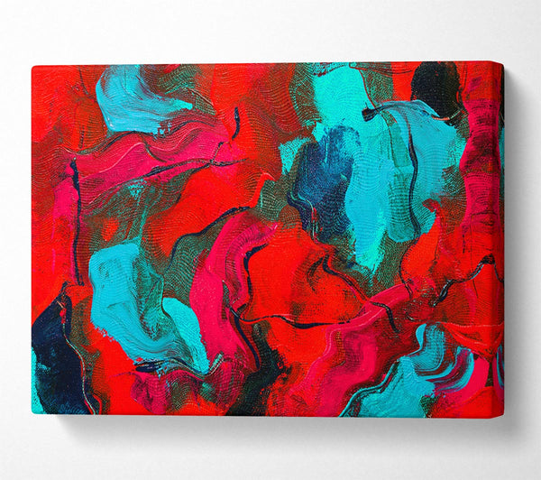  A Canvas Print of The Red And Blue Splodge Canvas Print
