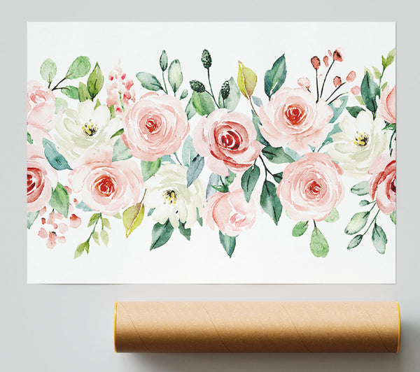 Floral Roses Bouquet Giclee Print