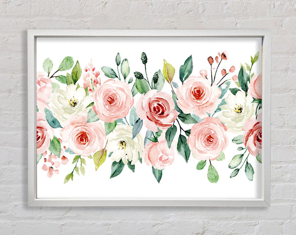 Floral Roses Bouquet Framed Print