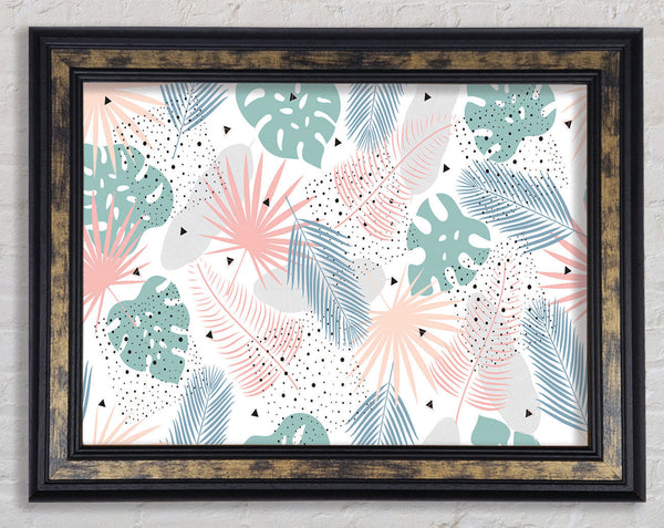 The Modern Cheese Plant Pattern Framed Print