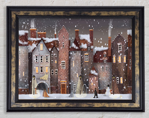 The Snowy Streets Framed Print