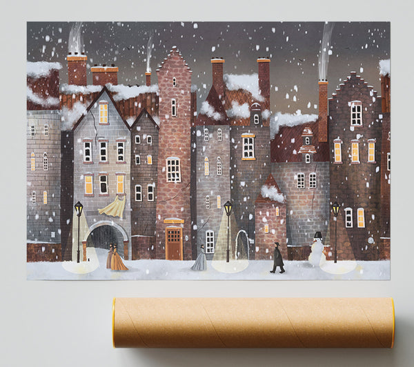 The Snowy Streets Giclee Print