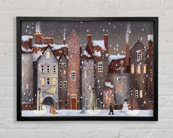 The Snowy Streets Framed Print