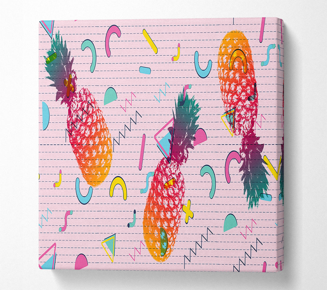  A Canvas Print of Pineapple Abstract Pattern Canvas Wall Art
