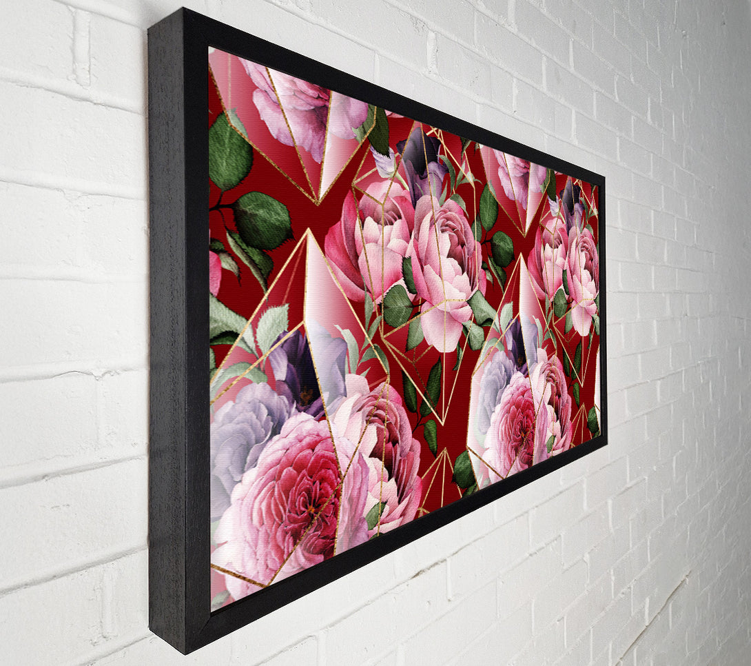  A Canvas Print of Triangulation Of Roses Canvas Wall Art