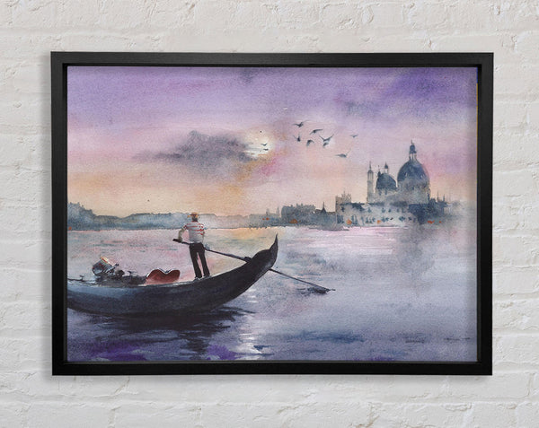 Rowing To Italy Framed Print