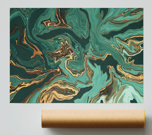 Green Fold To Gold Poster