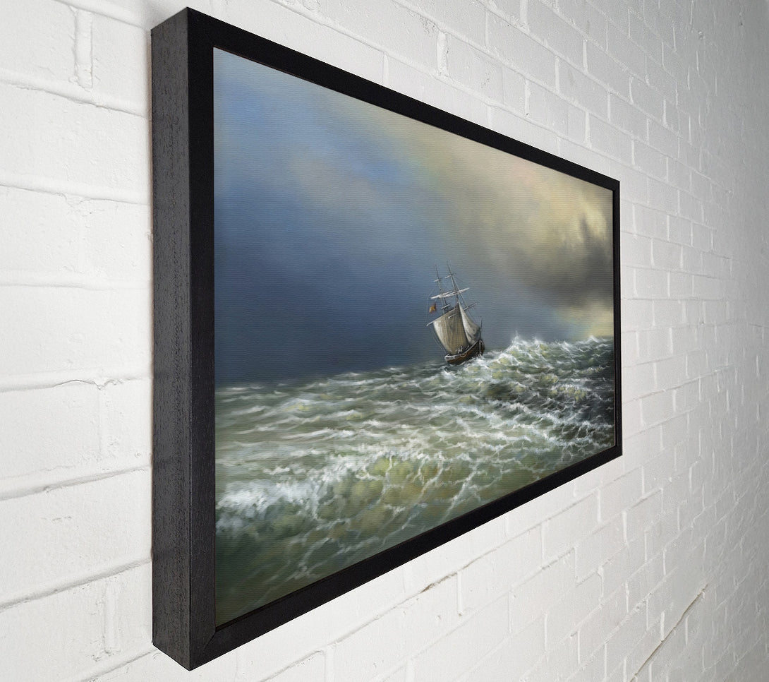  A Canvas Print of Rough Seas Ship Canvas Art